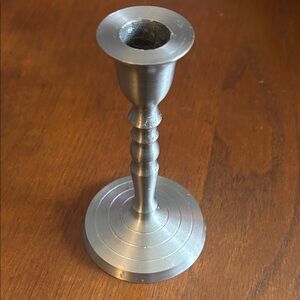 Four Vintage Mid-Century Cora-Tin Pewter Candle Holders - Danish